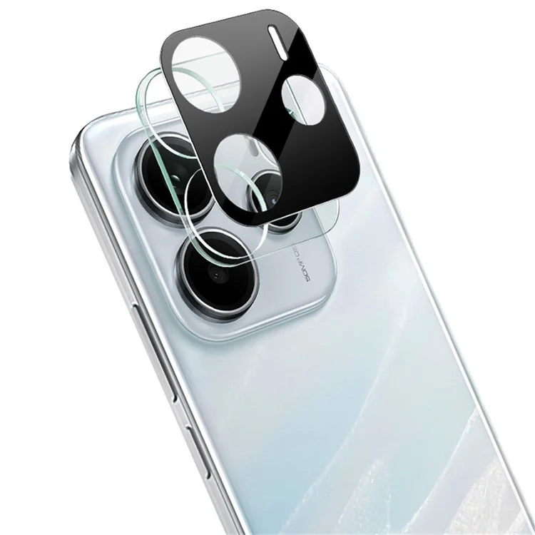 IMAK per Xiaomi Redmi Note 14 5G Pellicola in vetro temperato per lenti + Coperchio in acrilico (Versione nera)