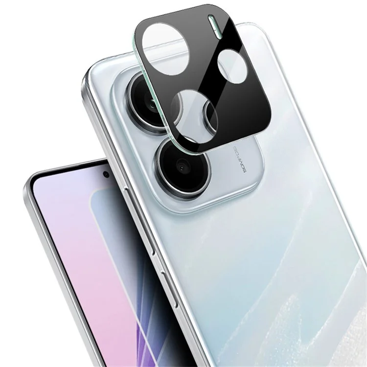 IMAK per Xiaomi Redmi Note 14 5G Pellicola in vetro temperato per lenti + Coperchio in acrilico (Versione nera)
