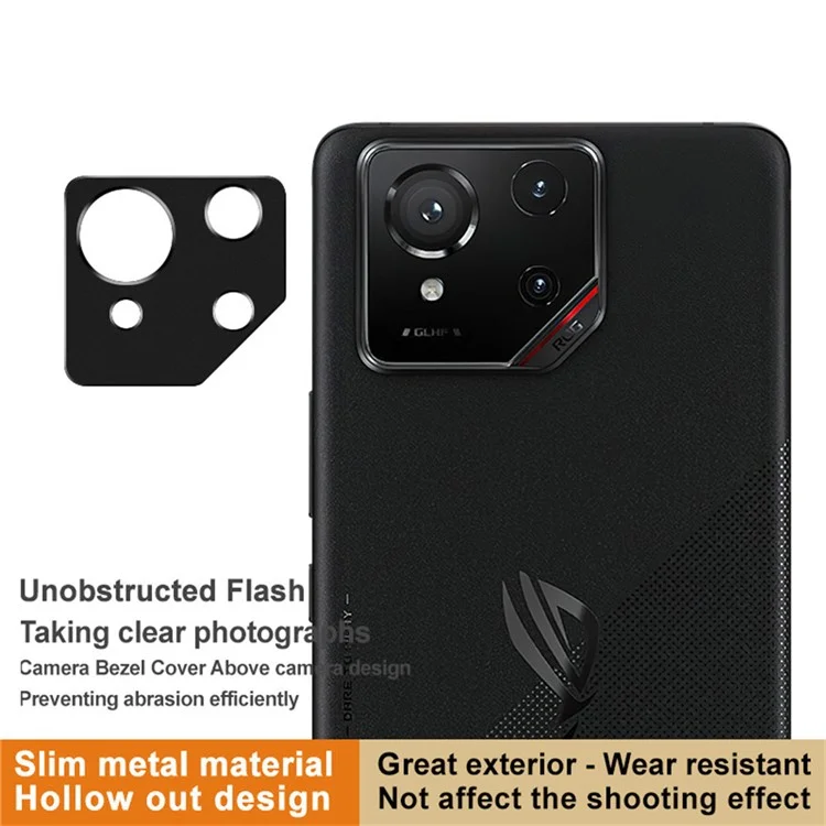 IMAK pour Asus ROG Phone 9 5G Protecteur de lentille de caméra en métal Couvercle de protection de lentille