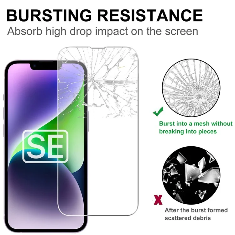 Защитная пленка из закаленного стекла 2.5D HD для iPhone SE (2024)