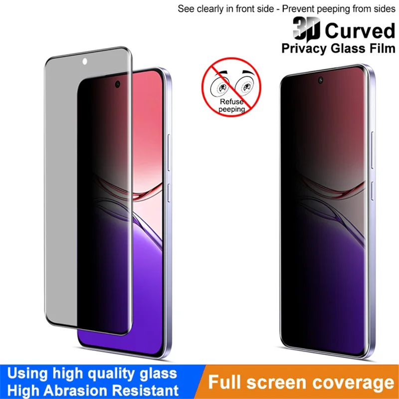IMAK For Oppo A5 Pro 5G Anti Spy Full Cover Screen Protector Tempered Glass Film