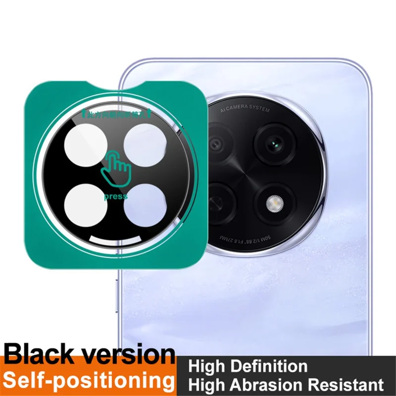 IMAK For Oppo F29 Pro 5G (Global) / A5 Pro 5G (China) Tempered Glass Camera Lens Protector with Self Positioning Frame (Black Version)