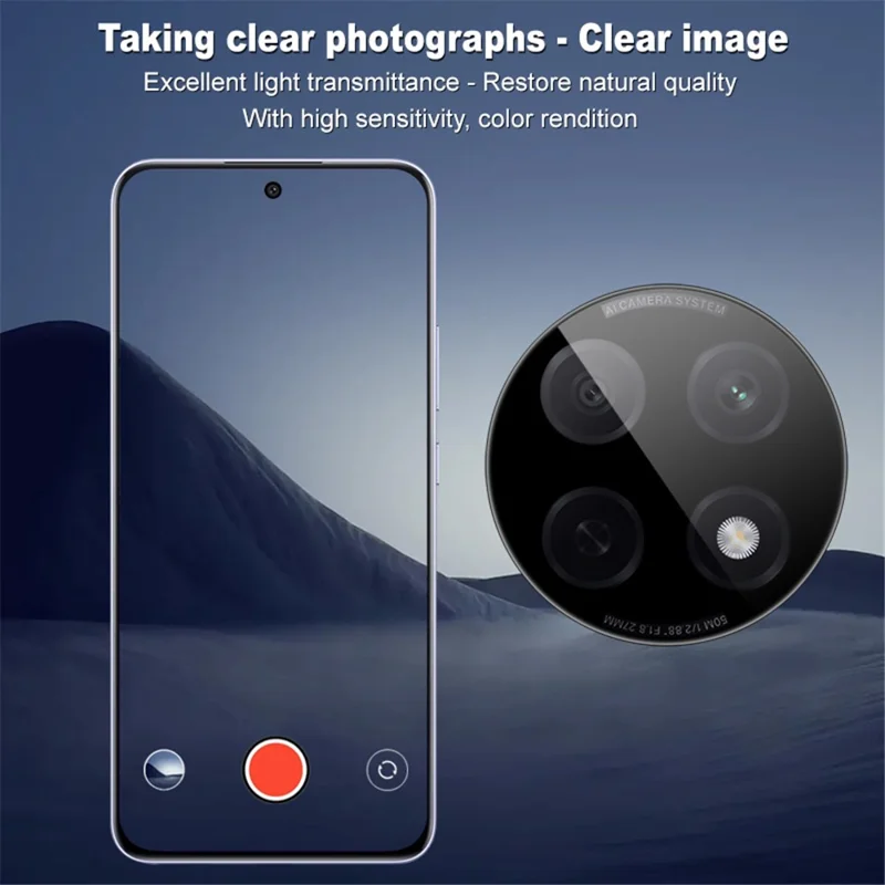 IMAK For Oppo F29 Pro 5G (Global) / A5 Pro 5G (China) Tempered Glass Camera Lens Protector with Self Positioning Frame (Black Version)