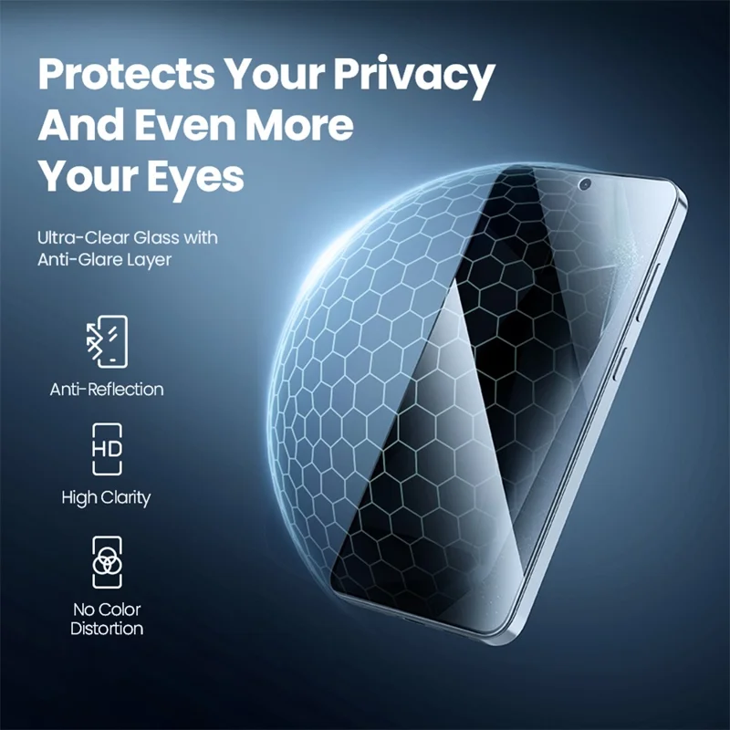 NILLKIN For Samsung Galaxy S25+ Anti-Peep Screen Protector Anti-Scratch AGC Glass Full Screen Film