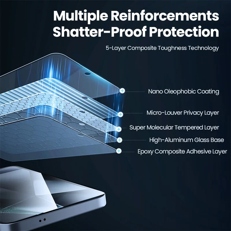 NILLKIN For Samsung Galaxy S25+ Anti-Peep Screen Protector Anti-Scratch AGC Glass Full Screen Film