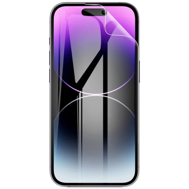 IMAK 2Pcs / Set Screen Protector for iPhone 14 Pro Max, Full Coverage Ultra Clear Anti-abrasion Soft TPU Hydrogel Film III