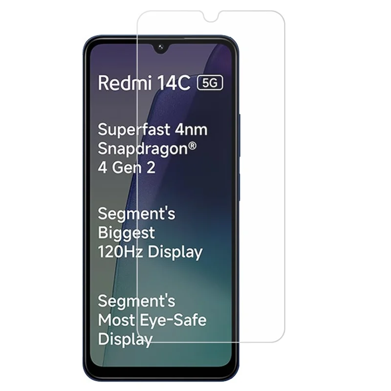 For Xiaomi Redmi 14C 5G Screen Protector 0.3mm Ultra Clear Tempered Glass Film