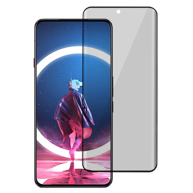 Für ZTE nubia Red Magic 7 Pro Datenschutzbildschirmschutz Gebogener Rand Gehärtetes Glas Anti-Spion-Folie