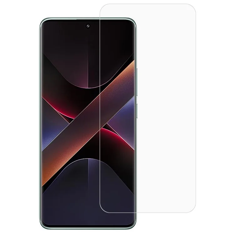 Protetor de tela AMORUS para Xiaomi Poco X7 5G, borda arqueada 2,5D, vidro de filme de alumínio e silício de 9H