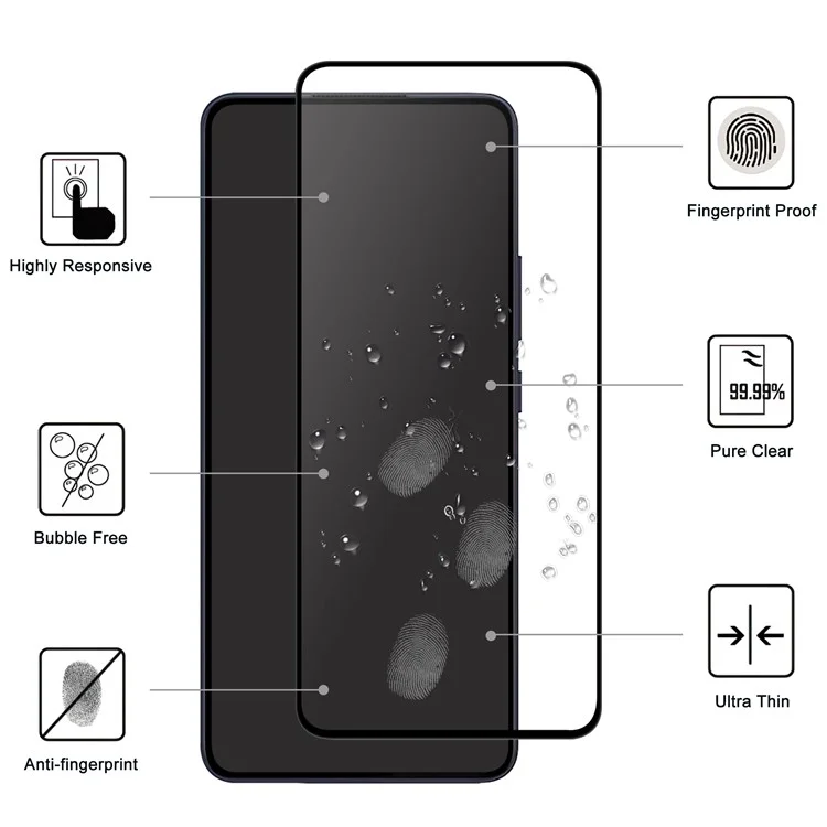 Pour Oppo Reno13 F AGC Glass Screen Protector Full Glue Black Edge Screen Film