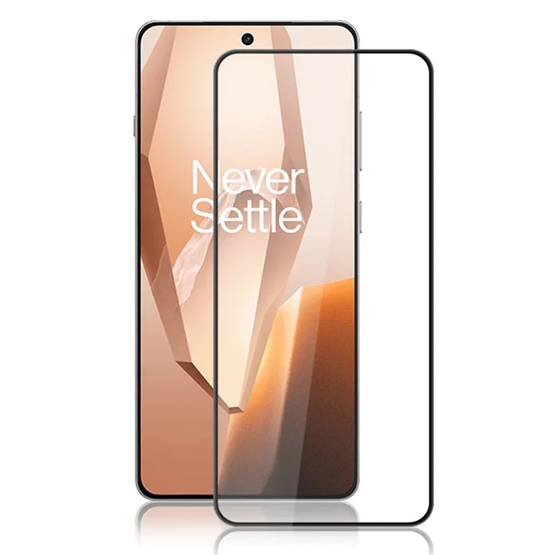 MOCOLO na OnePlus 13R 5G, ochrona ekranu, odporna na pęknięcia, folia z hartowanego szkła z nadrukiem jedwabnym – Czarny