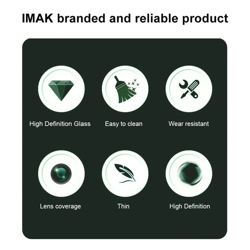 IMAK For Honor GT Camera Lens Protector Tempered Glass Lens Film with Self Positioning Frame