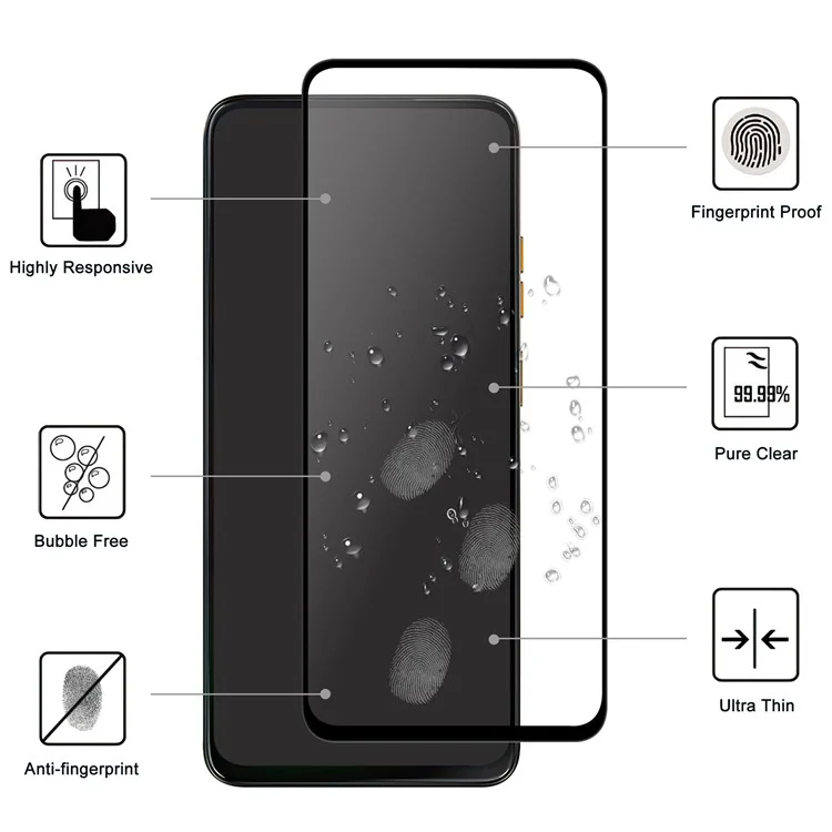 For Motorola Moto G05 4G AGC Glass Screen Protector Full Glue Black Edge Screen Film
