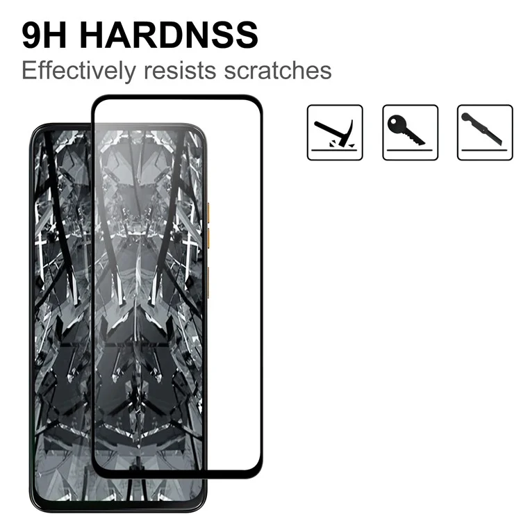 For Motorola Moto G05 4G AGC Glass Screen Protector Full Glue Black Edge Screen Film