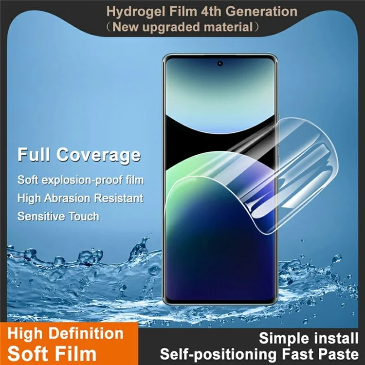 IMAK Hydrogel Film 4th Gen for Xiaomi Redmi Note 14 Pro 4G Full Screen Protector Ultra Clear Soft TPU Film