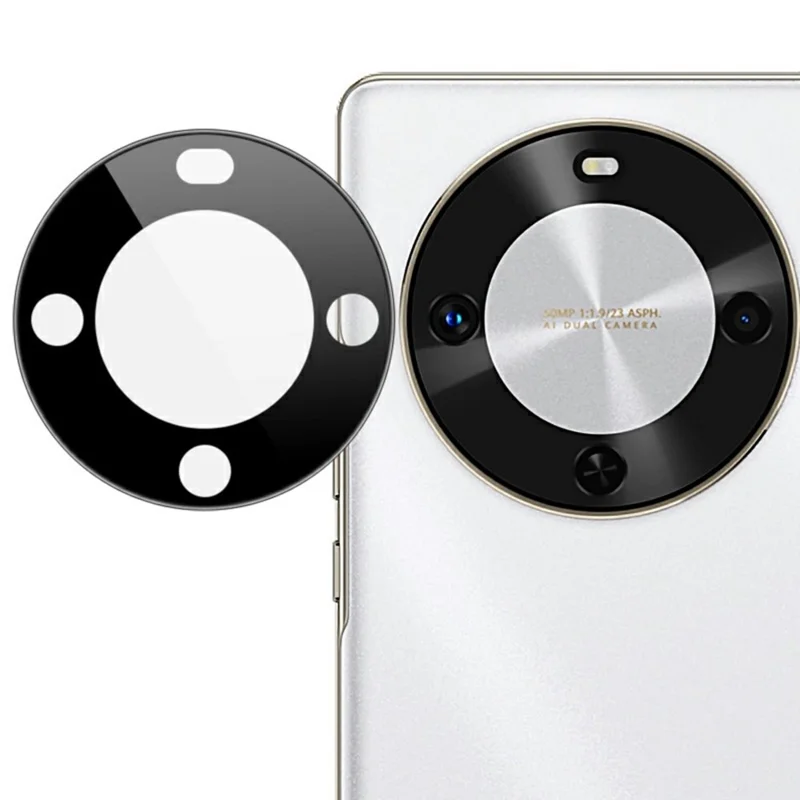 IMAK voor Huawei Enjoy 70X Gehard Glas Camera Lensbeschermer met Zelfpositionerend Frame (Zwarte Versie)