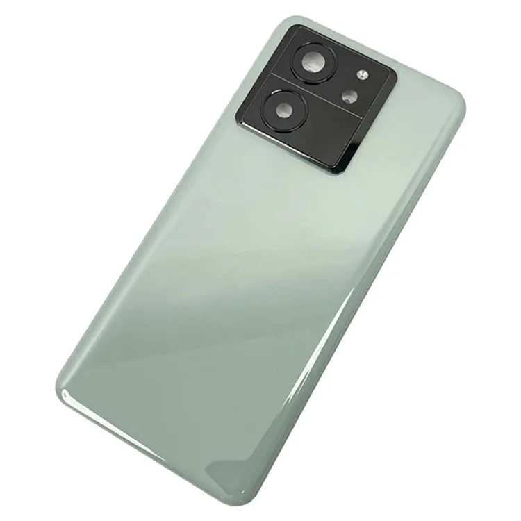 For Xiaomi 13T / 13T Pro Back Battery Housing Cover with Camera Ring Lens Cover Spare Part (Without Logo) - Green