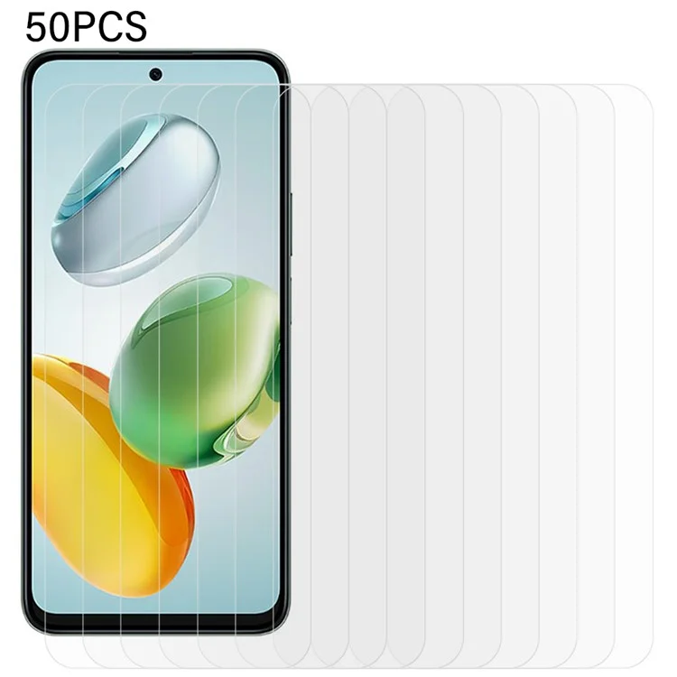 50 Unidades Protector de Pantalla para Honor X7c 4G / 200 Smart 5G Cristal Templado Ultra Transparente con Adhesivo Completo