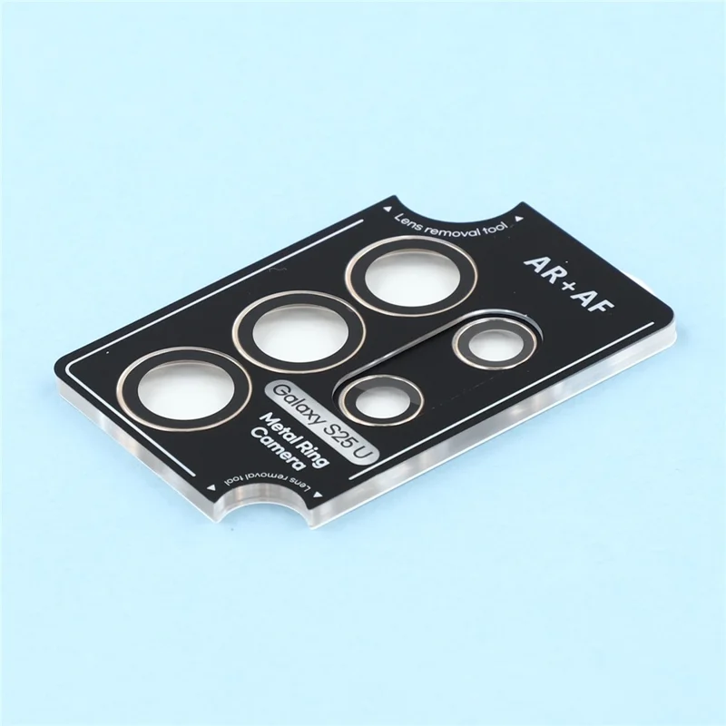 For Samsung Galaxy S25 Ultra Camera Lens Protector Electroplating Ultra HD Tempered Glass Lens Film - Gold