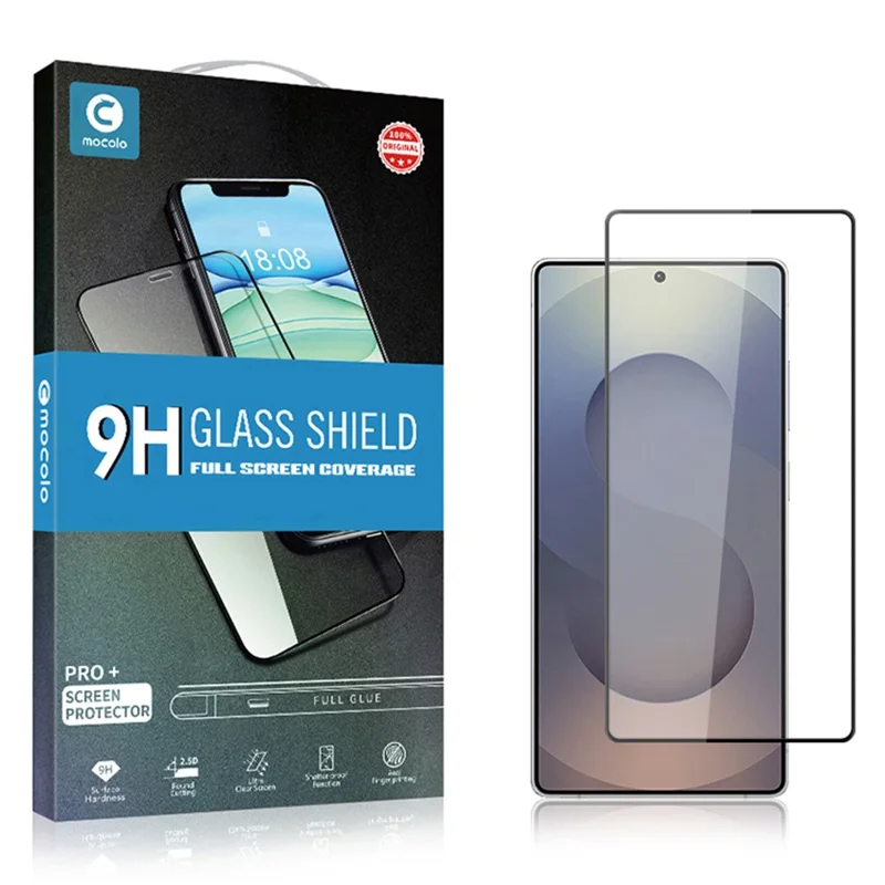 MOCOLO For Samsung Galaxy S25 Ultra Screen Protector Anti-Shatter Silk Printing Tempered Glass Film - Black