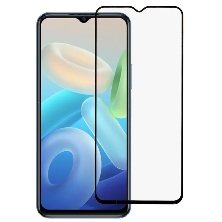 Для vivo Y55 5G Full Covergae HD экранная защита Full Glue Silk Printing Anti-fingerprint Shatterproof Tempered Glass Film