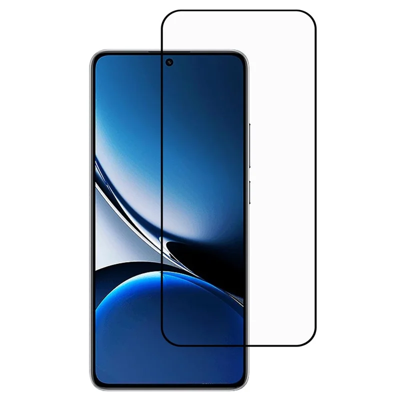 Skærmværn til Xiaomi Poco X7 Pro 5G / Redmi Turbo 4 5G, silkskrevet, fuldlimet, afhærdnet glasfilm