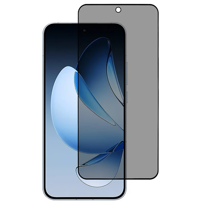 For Oppo Reno13 F 5G Anti-Peep Full Covering Screen Protector Silk Printing Tempered Glass Film