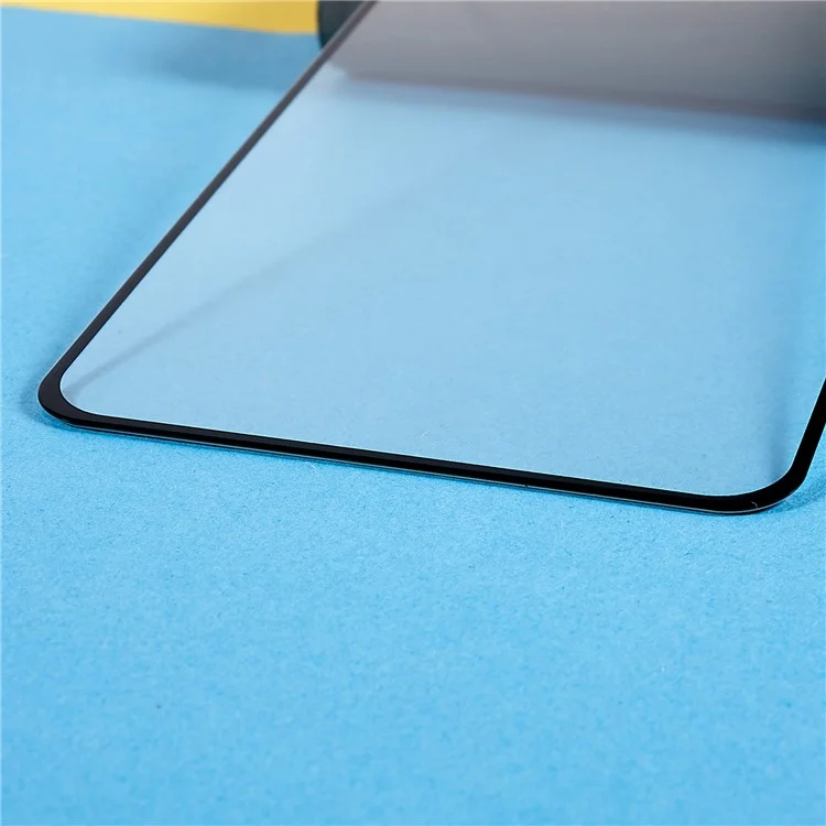 Pour Oppo Reno8 Lite 5G Silk Printing Anti-explosion Tempered Glass Screen Protector Scratch-resistant Full Glue Full Covering Screen Film