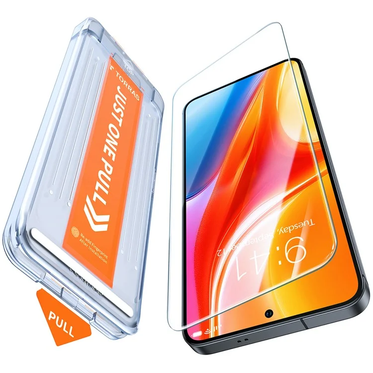 TORRAS Glassgo para Samsung Galaxy S25 Película Protetora de Vidro Temperado HD com Ferramenta Automática de Remoção de Poeira