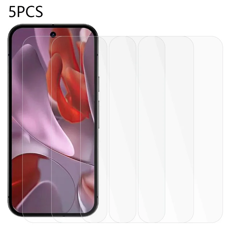 5 шт. Защитное стекло для Google Pixel 9a, толщина 0,3 мм, 2,5D, прозрачная защитная пленка