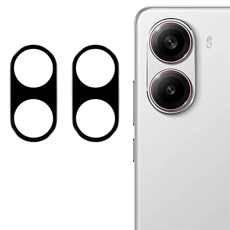 2Pcs For Xiaomi Redmi Turbo 4 5G / Poco X7 Pro 5G Camera Lens Protector Silk Printing Lens Film 3D Arc Edge