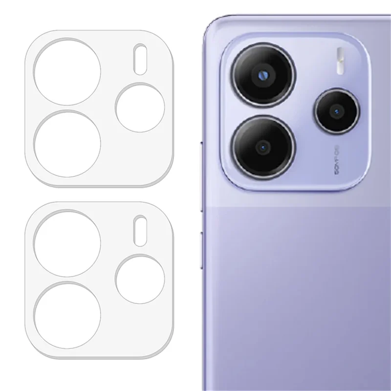 2 Uds. Protector de Lente de Cámara para Xiaomi Redmi Note 14 4G Cristal Templado Curvado 3D Borde Antiarañazos
