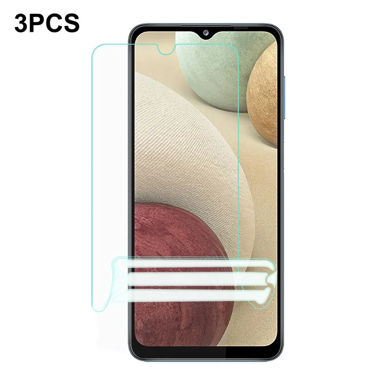 3 Stück Bildschirmschutz für Samsung Galaxy A12 / A02s (164,2 x 75,9 x 9,1 mm) / M02s Weiche Hydrogel-TPU-Antikritz-Bildschirmfolie