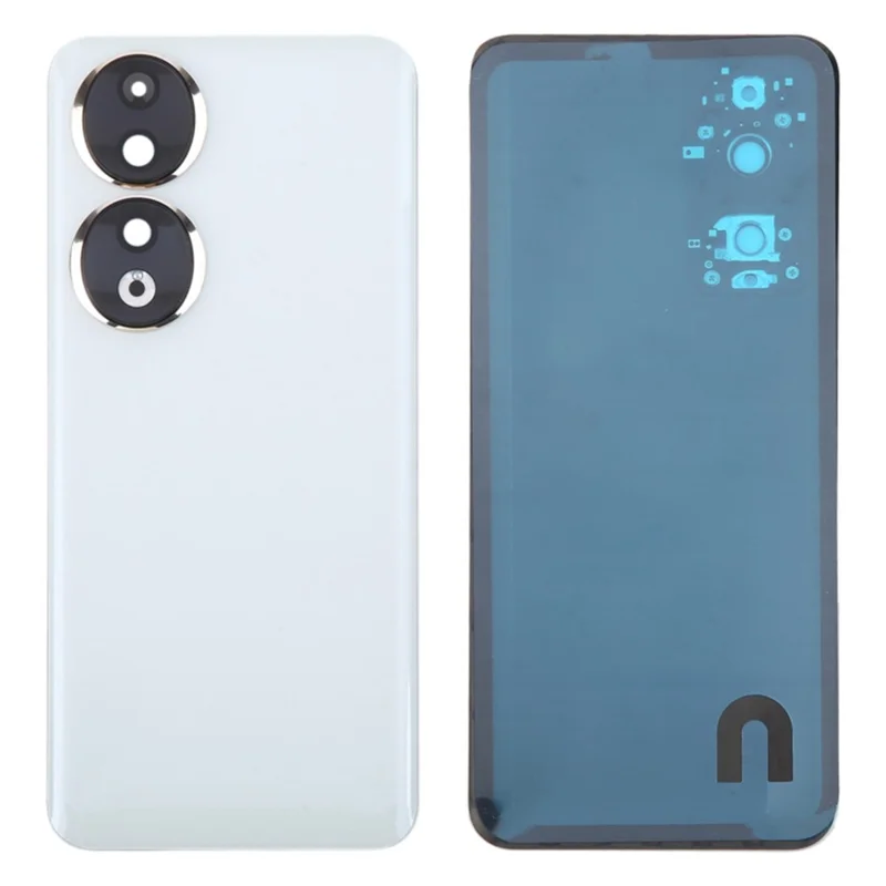 For Honor 90 Back Battery Housing Cover with Camera Ring Lens Cover Spare Part (Without Logo) - White
