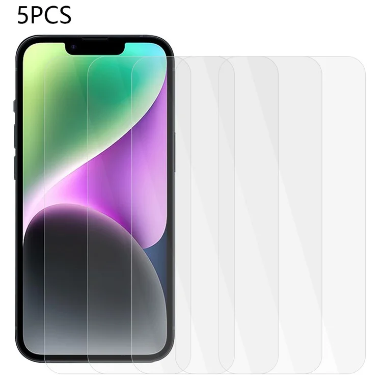 5Pcs For iPhone 16e Screen Protector 0.3mm 2.5D Tempered Glass Clear Film