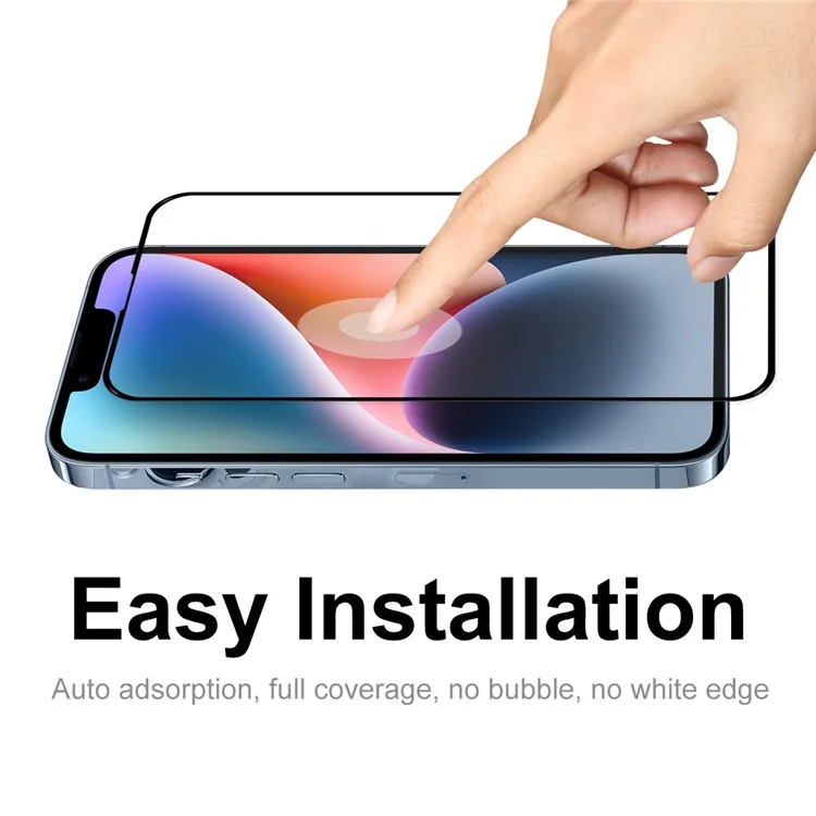 For iPhone 16e Screen Protector Silk Printing Full Glue Tempered Glass Screen Film