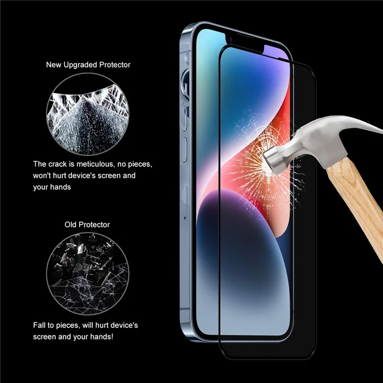 For iPhone 16e Screen Protector Silk Printing Full Glue Tempered Glass Screen Film