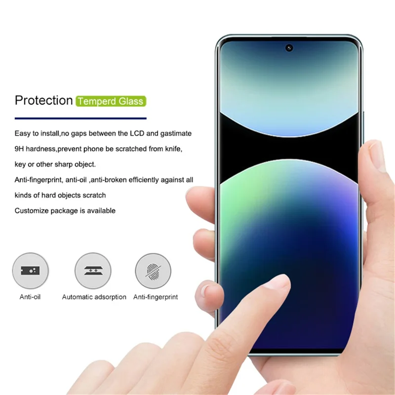 MOCOLO For Xiaomi Redmi Note 14 Pro 5G / Note 14 Pro+ 5G Screen Protector 3D Curved Tempered Glass Film