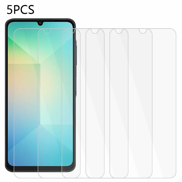 5Pcs For Samsung Galaxy A06 5G Screen Protector 0.3mm 2.5D Tempered Glass Clear Film