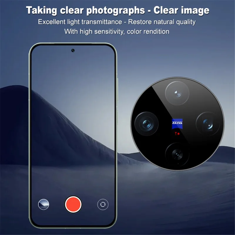 IMAK For vivo X200 Pro mini 5G Tempered Glass Camera Lens Protector with Self Positioning Frame (Black Version)