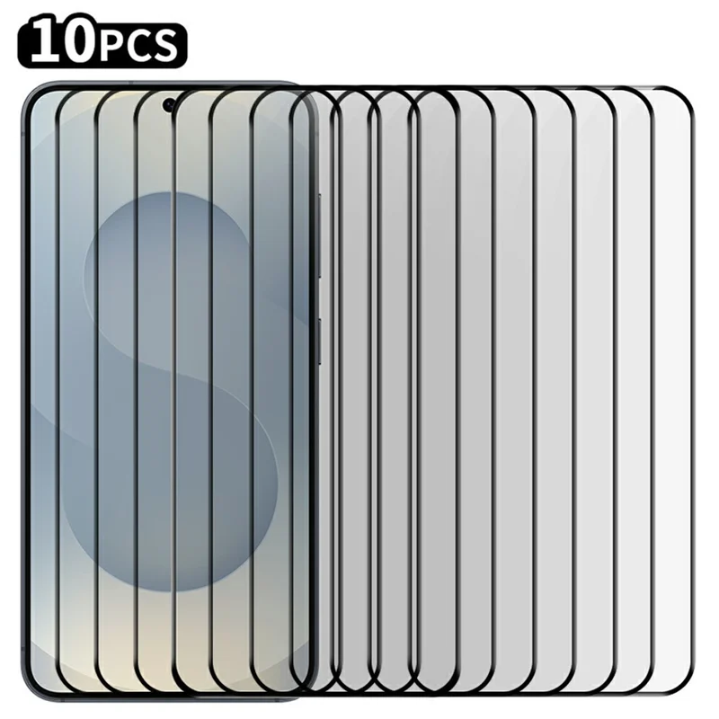 RURIHAI 10Pcs For Samsung Galaxy S25 Edge Full Glue Screen Protector High Aluminium Silicon Glass Film, Ultrasonic Fingerprint Unlock