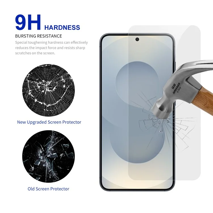 RURIHAI For Samsung Galaxy S25 Edge Screen Protector Ultra Clear AGC Glass Film (Fingerprint Unlock)