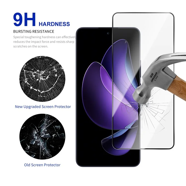 RURIHAI For Oppo Reno13 F 4G Screen Protector Secondary Hardening High Aluminium-Silicon Glass Film