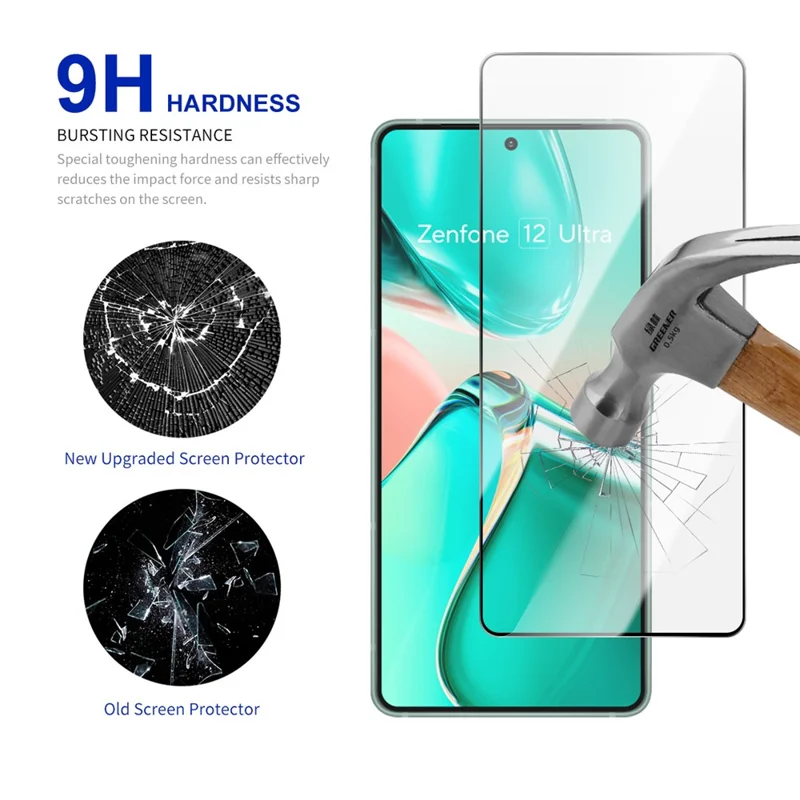 RURIHAI For Asus Zenfone 12 Ultra 5G Screen Protector Secondary Hardening High Aluminium-Silicon Glass Film
