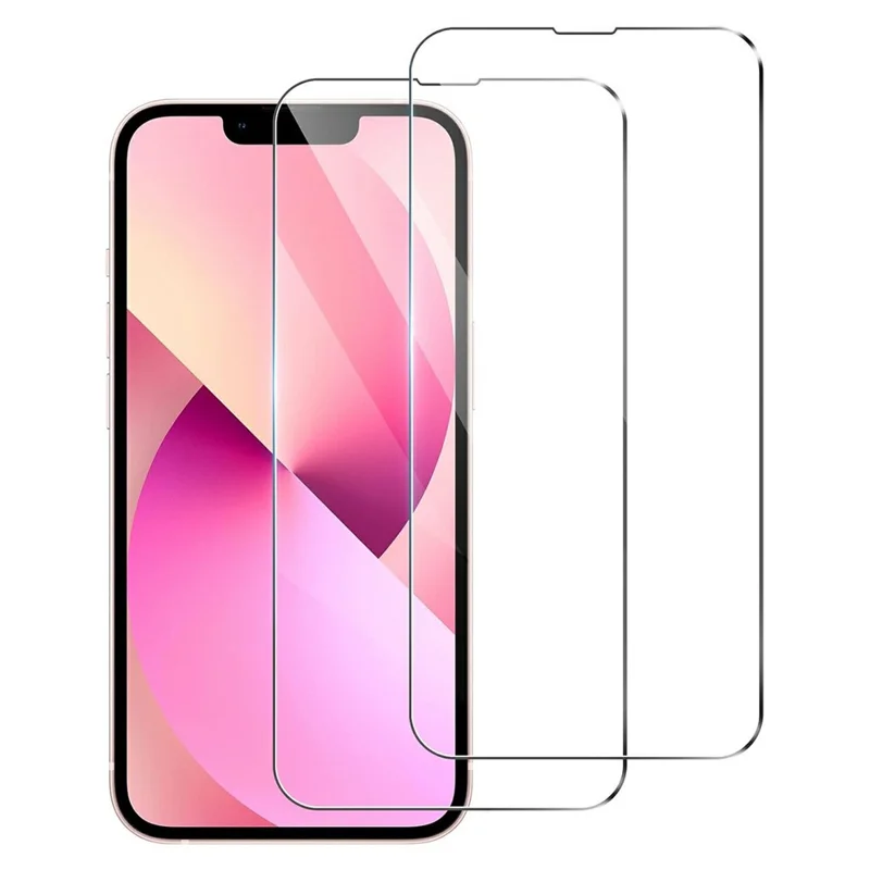 قطعتان لشاشة iPhone 16e الواضحة عالية الدقة، حامي شاشة ضد الانفجار بحواف قوسية 2.5D من زجاج مقسّى
