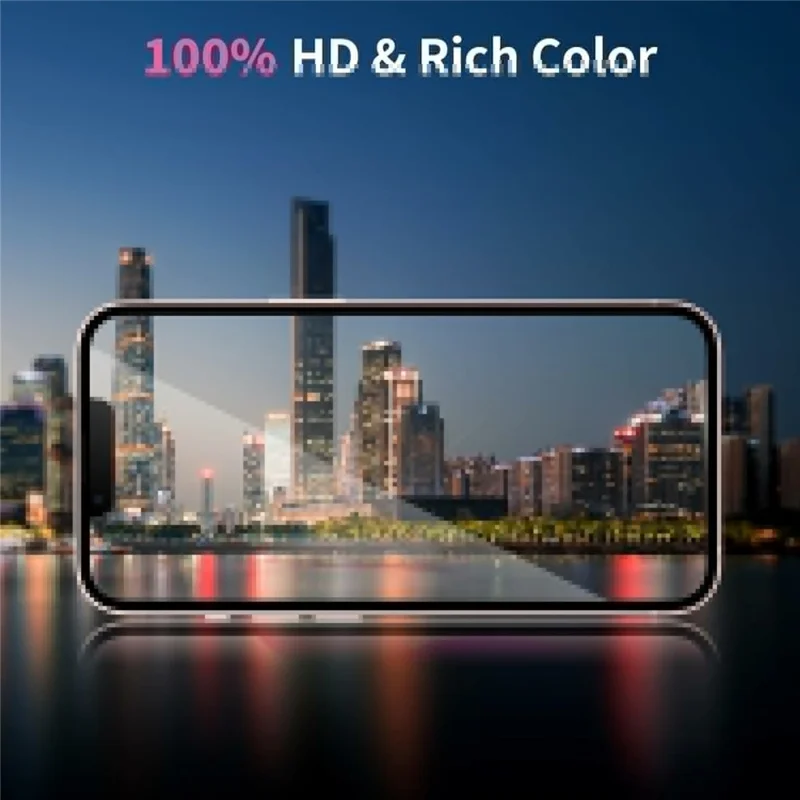 قطعتان لشاشة iPhone 16e الواضحة عالية الدقة، حامي شاشة ضد الانفجار بحواف قوسية 2.5D من زجاج مقسّى