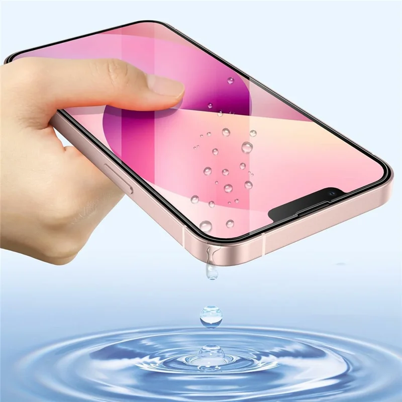 قطعتان لشاشة iPhone 16e الواضحة عالية الدقة، حامي شاشة ضد الانفجار بحواف قوسية 2.5D من زجاج مقسّى