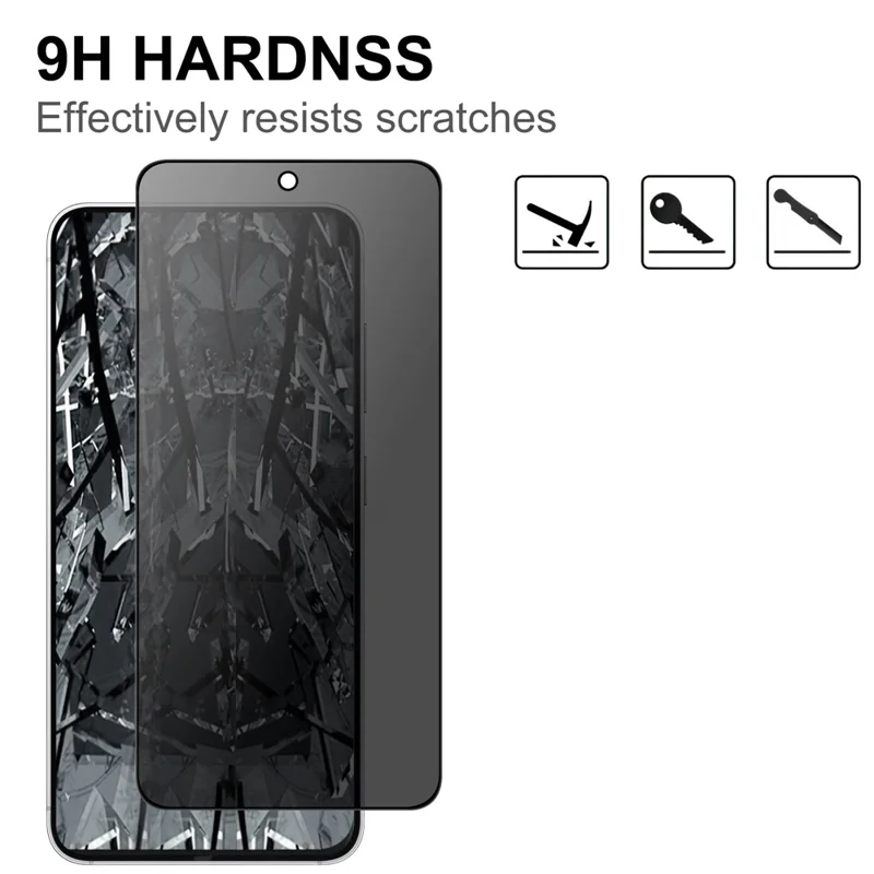 For Samsung Galaxy S25 Edge Tempered Glass Film 2.5D Arc Edge Anti-Spy (Fingerprint Unlock)