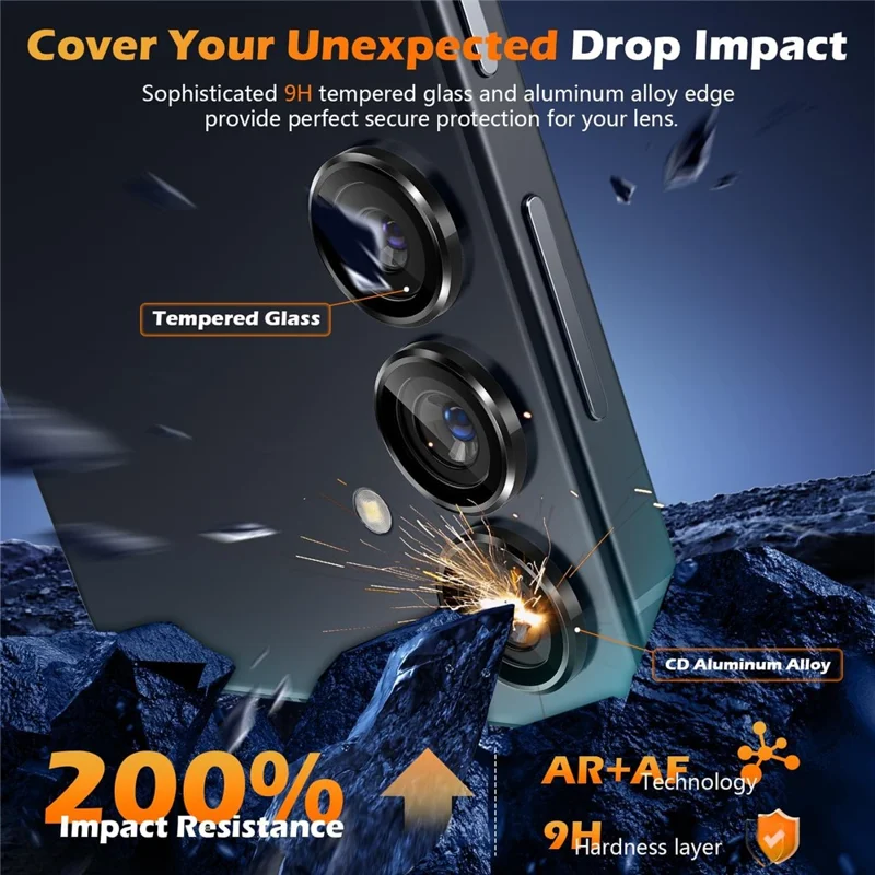 1 Lot de Film de Protection d'Objectif en Verre Trempé pour Samsung Galaxy S25+ - Anti-Rayures pour Objectif Arrière - Noir
