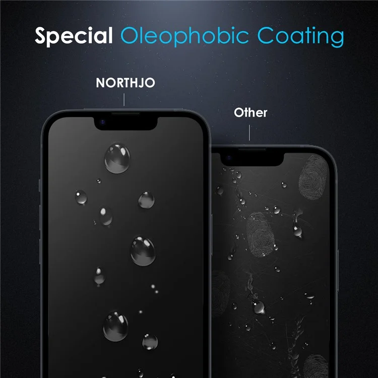 NORTHJO A+ For iPhone 16e Screen Protector High Aluminum-Silicon Film 0.3mm 2.5D - Black